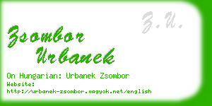 zsombor urbanek business card